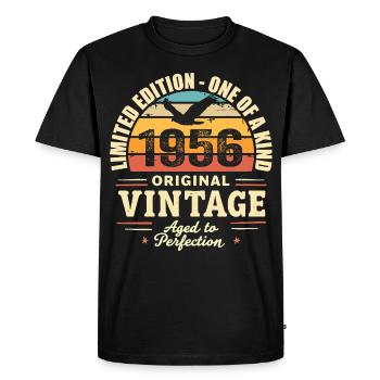 1956 Birthday Gift Vintage 1956 Retro 1956 - Men's Premium Organic T-Shirt - black - Front - Nico (187cm)