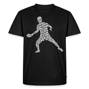 Table Tennis Players Typography Table Tennis Players - Men's Premium Organic T-Shirt - black - Front - Nico (187cm)