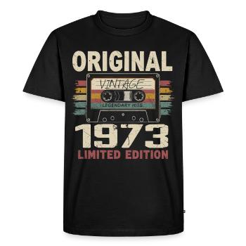 1973 Birthday Gift 1973 Vintage 1973 Retro - Men's Premium Organic T-Shirt - black - Front - Nico (187cm)