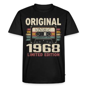 1968 Birthday Gift 1968 Vintage 1968 Retro - Men's Premium Organic T-Shirt - black - Front - Nico (187cm)