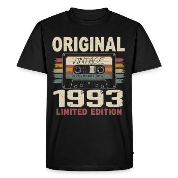 1993 cadeau anniversaire 1993 vintage 1993 rétro - T-shirt Premium bio Homme - noir - Devant - Nico (187cm)