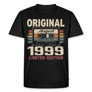 August 1999 August 1999 Gift August 1999 August 1999 - Men's Premium Organic T-Shirt - black - Front - Nico (187cm)