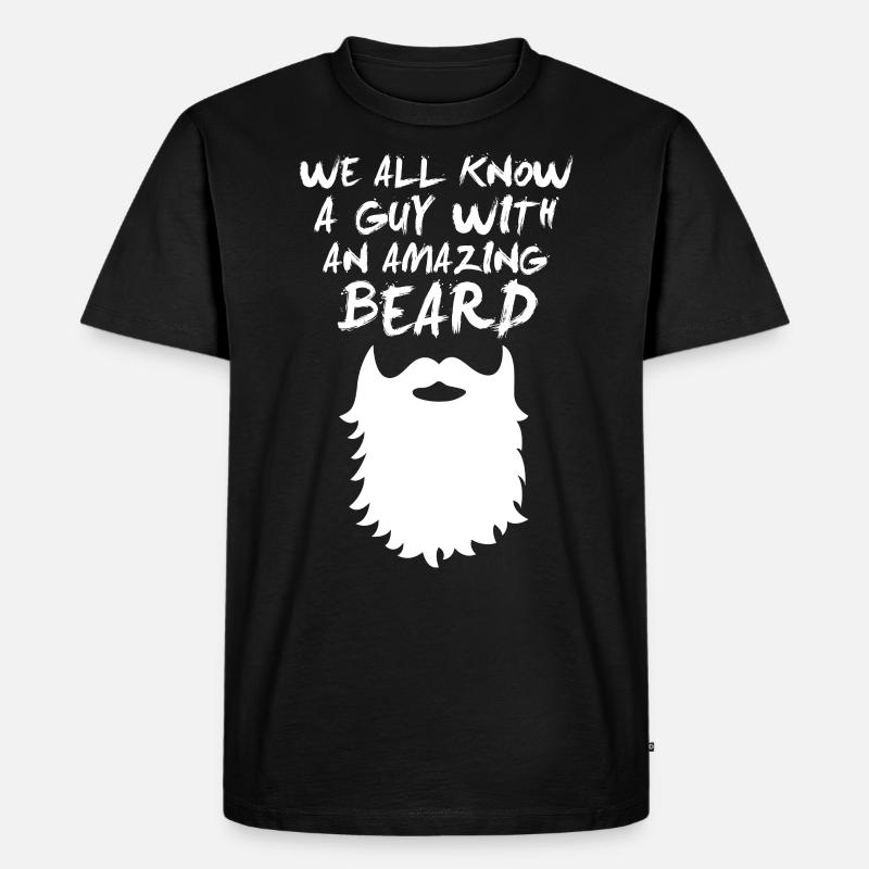 Bart - Beard - Männer Premium Bio T-Shirt - Schwarz