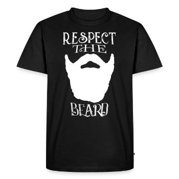 Beard - Respect The Beard - Men's Premium Organic T-Shirt - black - Front - Nico (187cm)