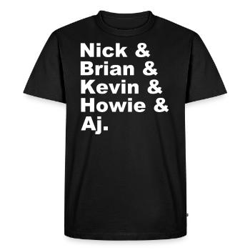 Backstreet - Mon coeur - Nick, Brian, Aj - T-shirt Premium bio Homme - noir - Devant - Nico (187cm)