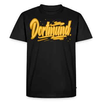 Dortmund - Men's Premium Organic T-Shirt - black - Front - Nico (187cm)