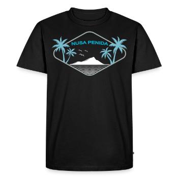Nusa Penida Island Bali Palm Trees Beach Souvenir Ubud - Men's Premium Organic T-Shirt - black - Front - Nico (187cm)