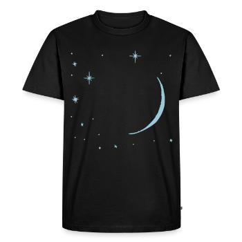 Etoiles Lune - T-shirt Premium bio Homme - noir - Devant - Nico (187cm)