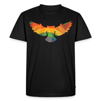 CHOUETTE couleur - T-shirt Premium bio Homme - noir - Devant - Nico (187cm)
