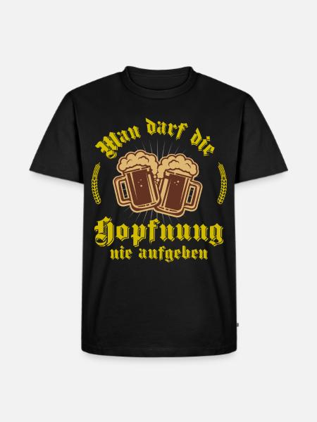 Unterhopft - Männer Premium Bio T-Shirt - Schwarz