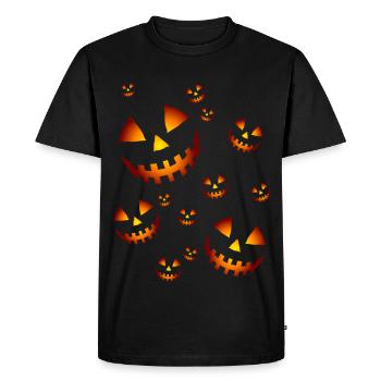 Les citrouilles - T-shirt Premium bio Homme - noir - Devant - Nico (187cm)
