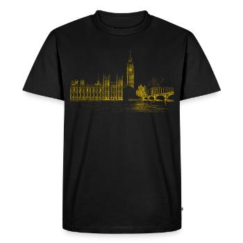 London - T-shirt Premium bio Homme - noir - Devant - Nico (187cm)