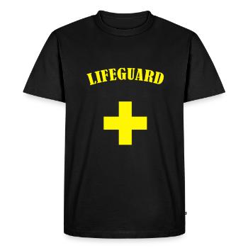 Lifeguard - Männer Premium Bio T-Shirt - Schwarz - Vorne - Nico (187cm)
