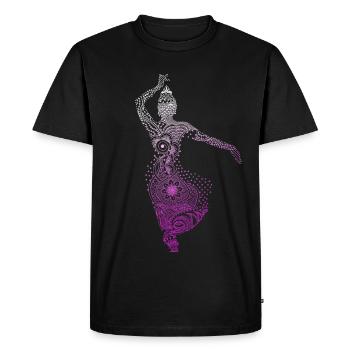 danse yoga temple Mandala méditation Inde shanti - T-shirt Premium bio Homme - noir - Devant - Nico (187cm)