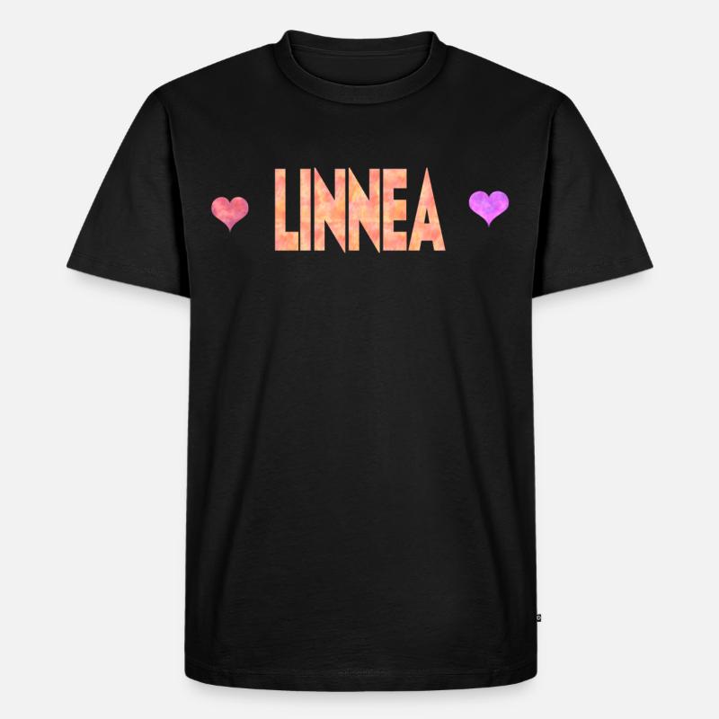 Linnea - Männer Premium Bio T-Shirt - Schwarz