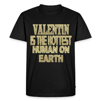Valentin - T-shirt Premium bio Homme - noir - Devant - Nico (187cm)