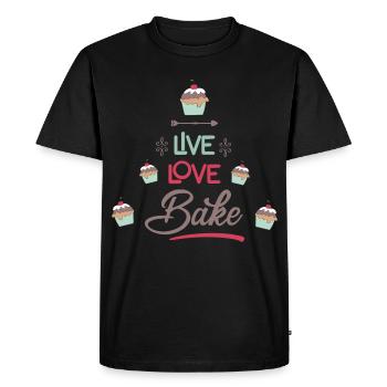 faire cuire au four - T-shirt Premium bio Homme - noir - Devant - Nico (187cm)
