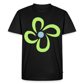 fleur - T-shirt Premium bio Homme - noir - Devant - Nico (187cm)