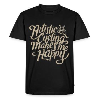 Le cyclisme artistique, le cyclisme artistique, ça me rend heureux - T-shirt Premium bio Homme - noir - Devant - Nico (187cm)