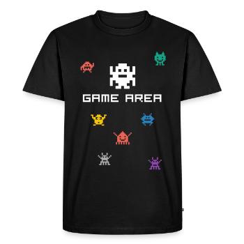 zone de jeu pixel nerd pc konsole retro gamer Monste - T-shirt Premium bio Homme - noir - Devant - Nico (187cm)