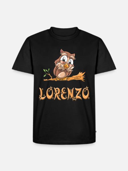 Owl Lorenzo - Men's Premium Organic T-Shirt - black