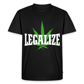 légaliser - T-shirt Premium bio Homme - noir - Devant - Nico (187cm)