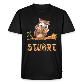 Owl Stuart - T-shirt Premium bio Homme - noir - Devant - Nico (187cm)