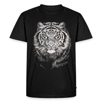 Tiger - T-shirt Premium bio Homme - noir - Devant - Nico (187cm)