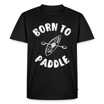 Born To Paddle Kayak - canoë - kayak - bateau - T-shirt Premium bio Homme - noir - Devant - Nico (187cm)