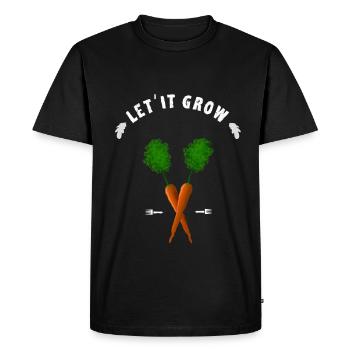 carotte grandir jardin fermier jardinier jardinier - T-shirt Premium bio Homme - noir - Devant - Nico (187cm)