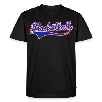 Basketball Swoosh - T-shirt Premium bio Homme - noir - Devant - Nico (187cm)