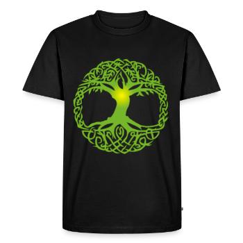 Arbre celtique - T-shirt Premium bio Homme - noir - Devant - Nico (187cm)