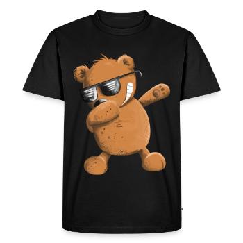 Dabbender Brown Bear Dab Dance Animals I Dabbing Bear - Men's Premium Organic T-Shirt - black - Front - Nico (187cm)