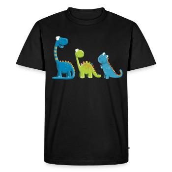 Funny Dinosaur Species I Dino Kids Gift - Men's Premium Organic T-Shirt - black - Front - Nico (187cm)