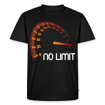 Compteur de vitesse - No Limit - T-shirt Premium bio Homme - noir - Devant - Nico (187cm)