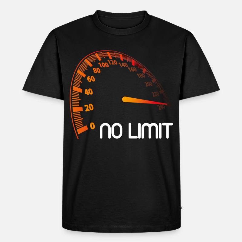 Speedometer - Ingen grænse - Herre Premium økologisk T-shirt - sort