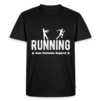Running Zombie Jogger Fitness Running Cadeau Blanc - T-shirt Premium bio Homme - noir - Devant - Nico (187cm)