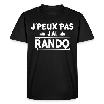 I CAN NOT I HIKE - Men's Premium Organic T-Shirt - black - Front - Nico (187cm)