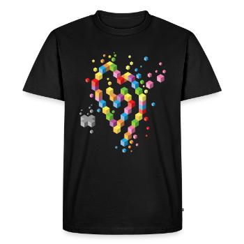 Geek Heart - Men's Premium Organic T-Shirt - black - Front - Nico (187cm)