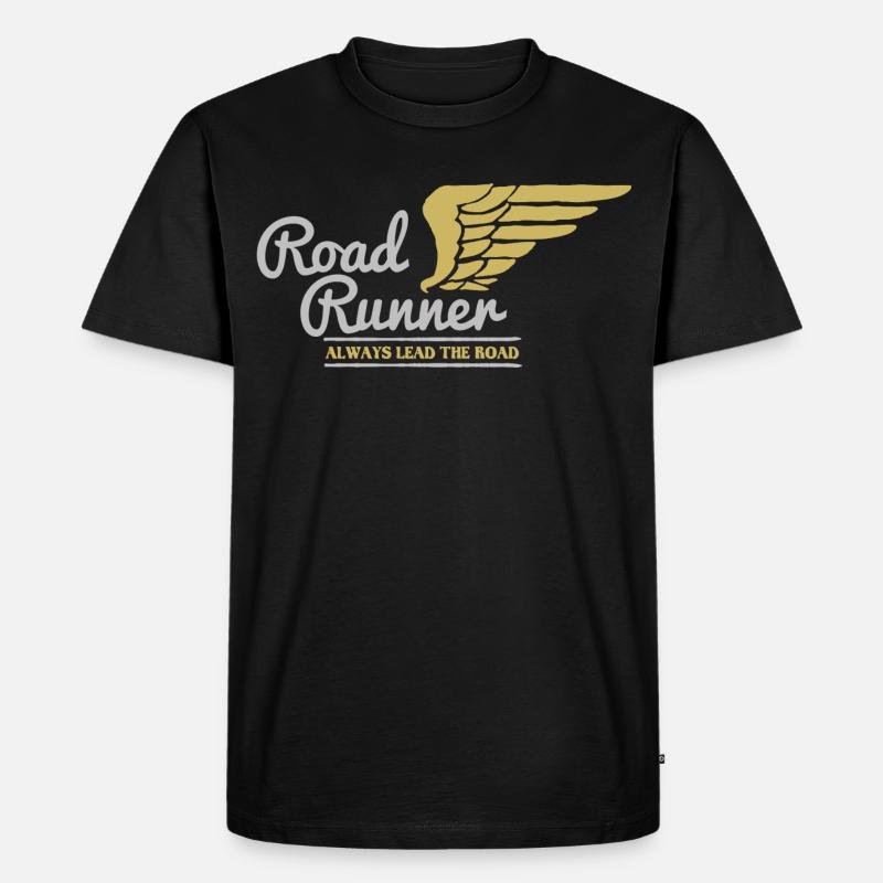 Biker Bild - Männer Premium Bio T-Shirt - Schwarz