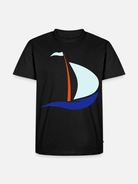 sailboat - Men's Premium Organic T-Shirt - black