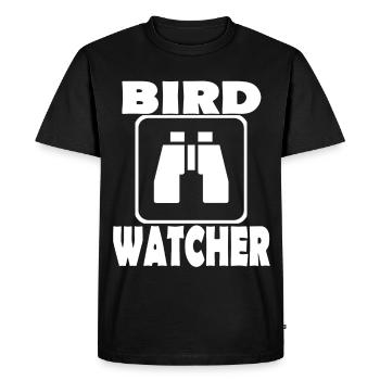Bird Watching Ornithology - Men's Premium Organic T-Shirt - black - Front - Nico (187cm)