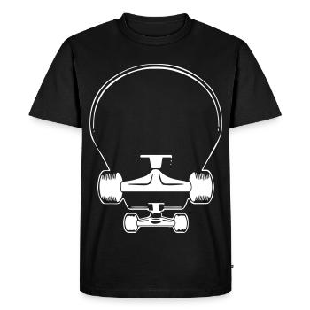 Skateboard - Men's Premium Organic T-Shirt - black - Front - Nico (187cm)