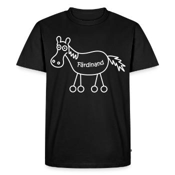 Färdinand, Ferdinand, Färt, horse - Men's Premium Organic T-Shirt - black - Front - Nico (187cm)