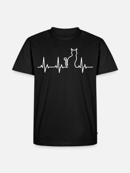 Music for cats - Men's Premium Organic T-Shirt - black