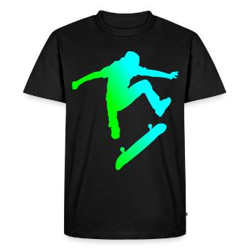 patineur - T-shirt Premium bio Homme - noir - Devant - Nico (187cm)