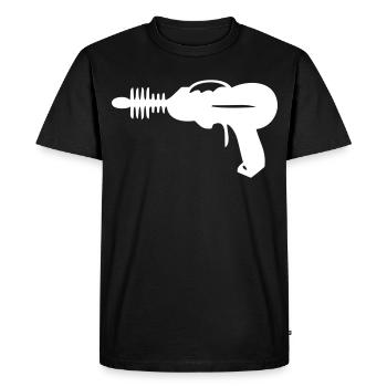 Beam Cannon - Laser Pistol - Laser - Men's Premium Organic T-Shirt - black - Front - Nico (187cm)