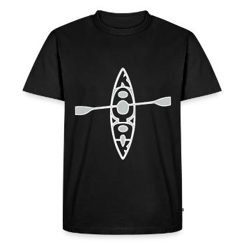 Cadeau de canoë en pagaie de kayak - T-shirt Premium bio Homme - noir - Devant - Nico (187cm)