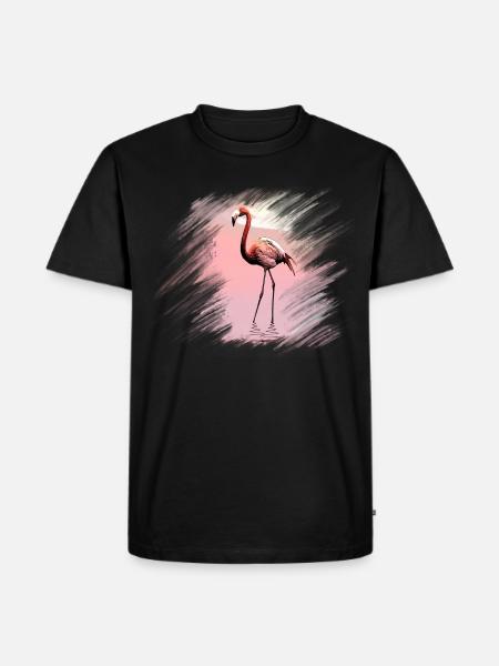 flamingo - Men's Premium Organic T-Shirt - black