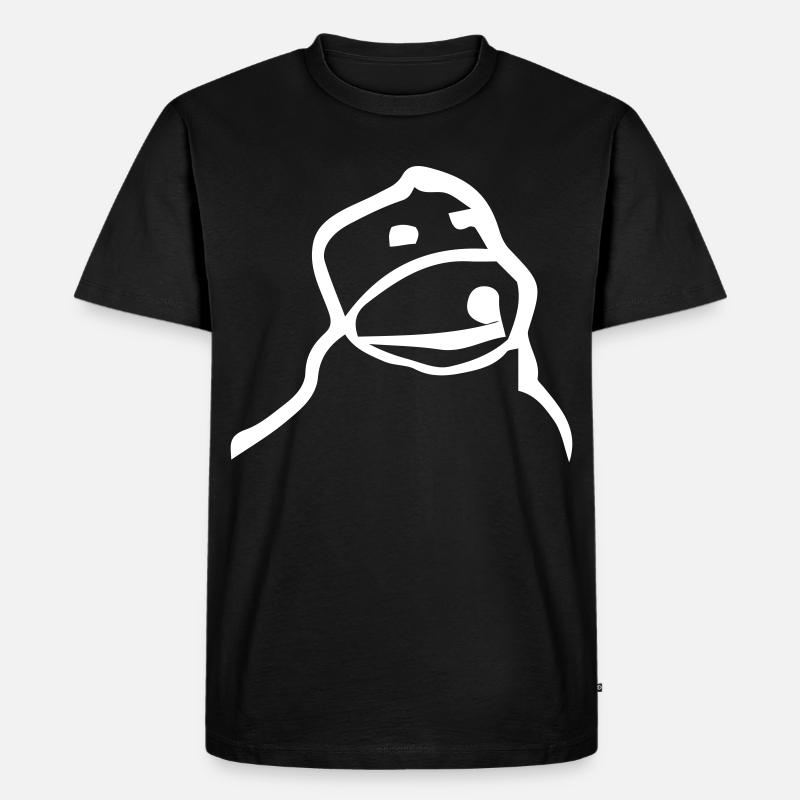 Flat Eric - Männer Premium Bio T-Shirt - Schwarz